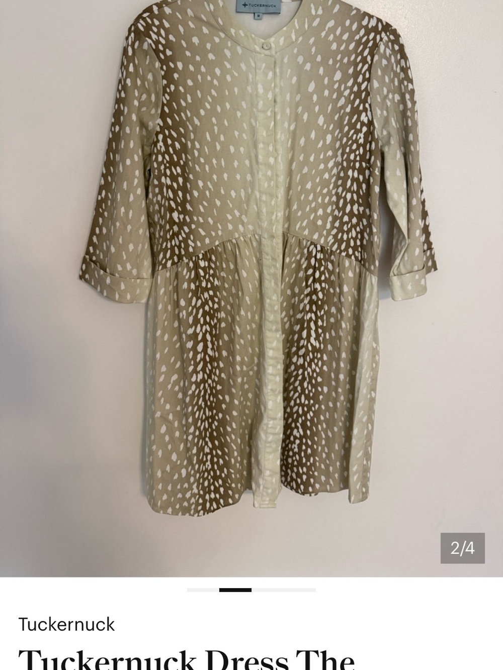 Tuckernuck Cream Spot-Print Midi Dress - Picture 4 of 4